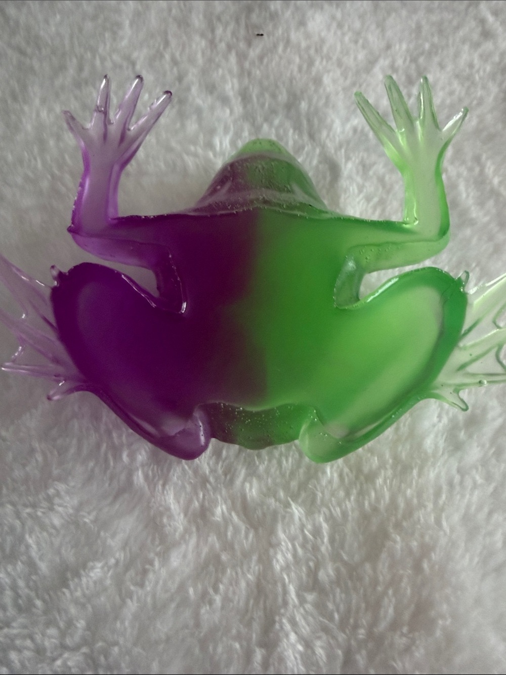 Handmade Glow in the Dark Frog Green & Purple - Picture 4 of 5